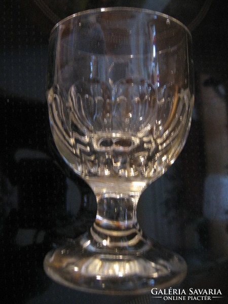 Antique Bieder lentil crystal thick stemmed glass