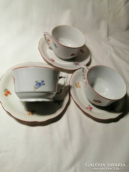 Zsolnay tea set with 3 cups and saucer