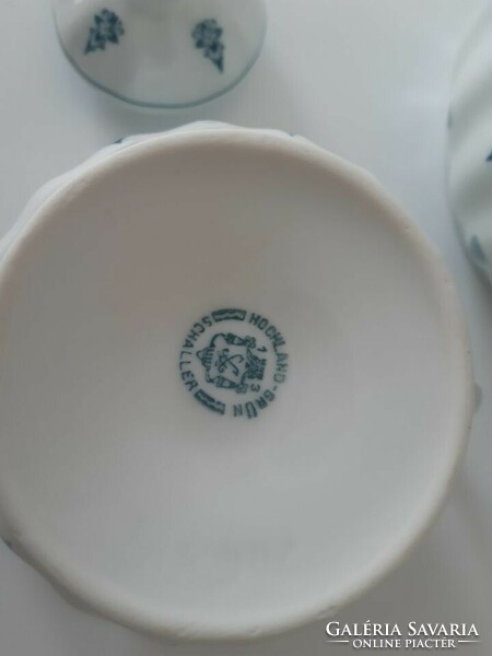 Hochland Schaller Grün porcelán kancsó és cukortartó