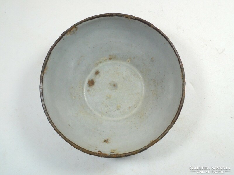 Antik régi Zománcozott tál tálka edény konyhai kis tál kb. 1920-40-es évek- 10,5 cm átmérő