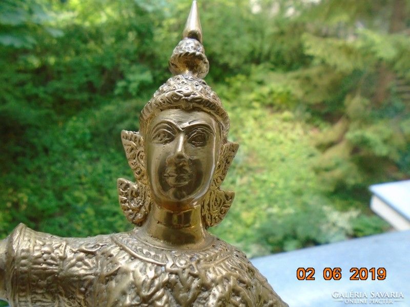 TEPPANOM Buddhista templomi Őrangyal Aranyozott bronz szobor 30 cm