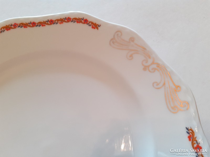 Old Karlsbad porcelain plate with flowers