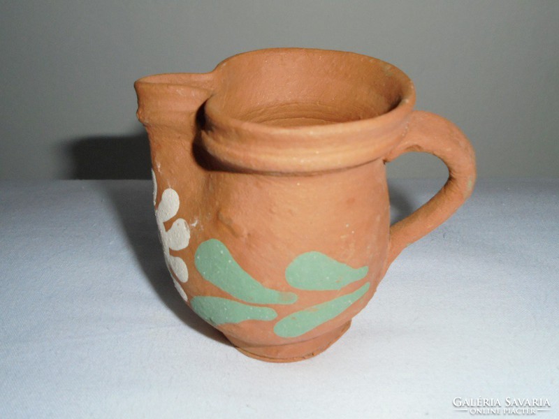 Old folk folk art handicraft ceramic jug