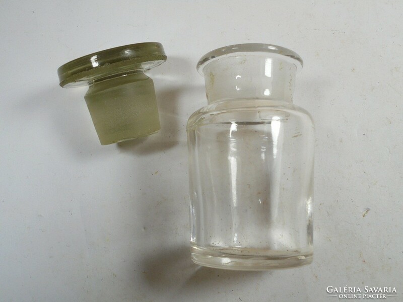 Antique old glass bottle with cork - apothecary pharmacy medicine - 40 ml