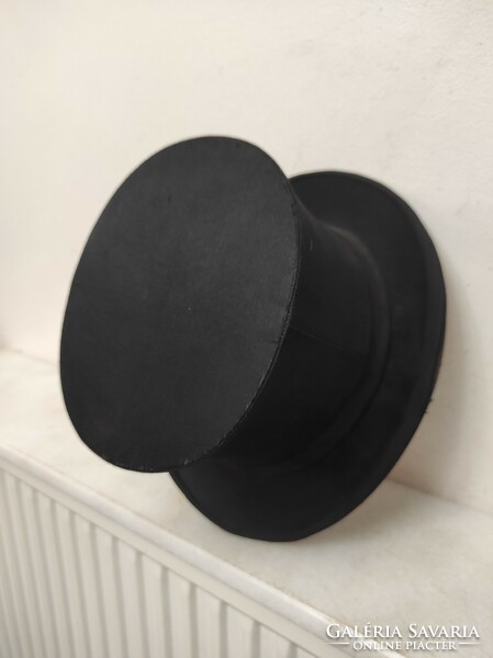 Antik klakk cilinder összecsukható kalap ruha film színház jelmez kellék sérült 753 6454