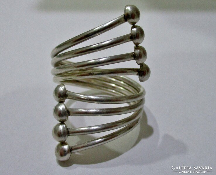 Beautiful Hungarian adjustable craftsman silver ring