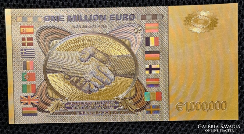 24 karátos aranyozott 1 millió Euró