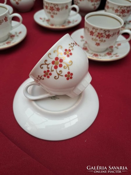 Gyönyörű német Henneberg kávéskészlet csésze kanna cukortartó kávéscsésze nosztalgia Gyűjtői