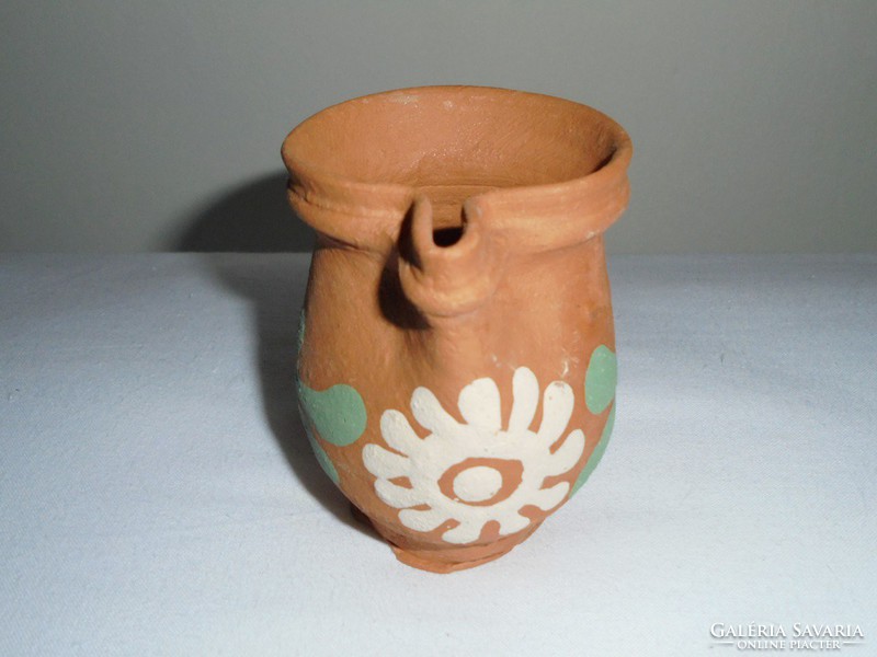 Old folk folk art handicraft ceramic jug