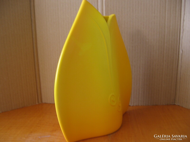 Stúdió kerámia sárga design váza