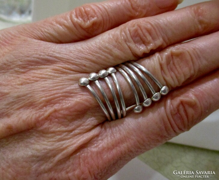 Beautiful Hungarian adjustable craftsman silver ring