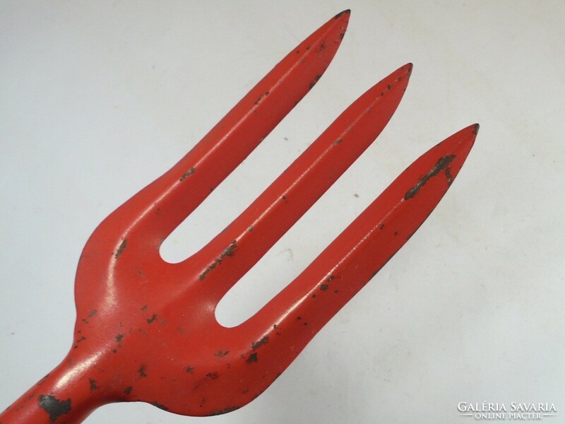 Old retro marked small garden tool fork iron fork - Soviet Russian manufacture