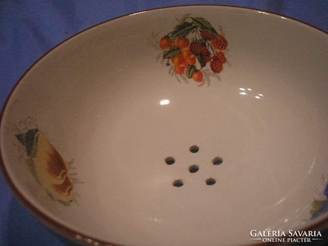 N19 luxury 3-legged porcelain food strainer tasteful bright color decorative rarity ​17 x 7 cm giftable