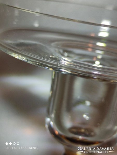 CSAK ENNYIÉRT! Jelzett Poschinger üveg gyertyatartó ünnepi asztal igényes dísze