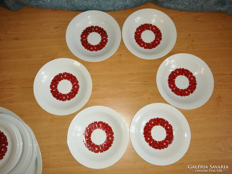 Colditz porcelain tableware - 1 tray, 6 deep plates, 6 flat plates, 6 small plates (b)