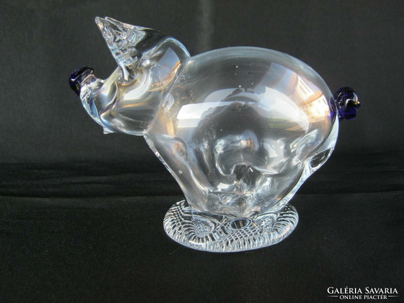 Retro ... Pig glass figure