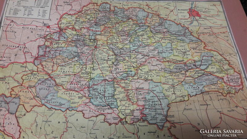 Map of Horthy era, Great - Hungary