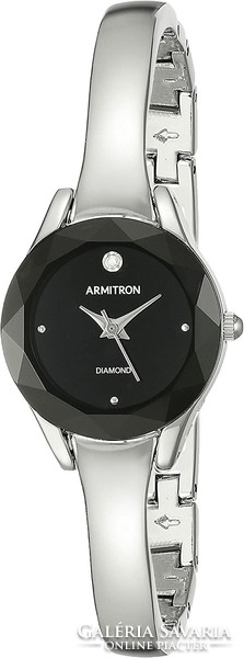 Armitron Diamond Now különleges fekete számlapos fazetált üvegű ékszeróra