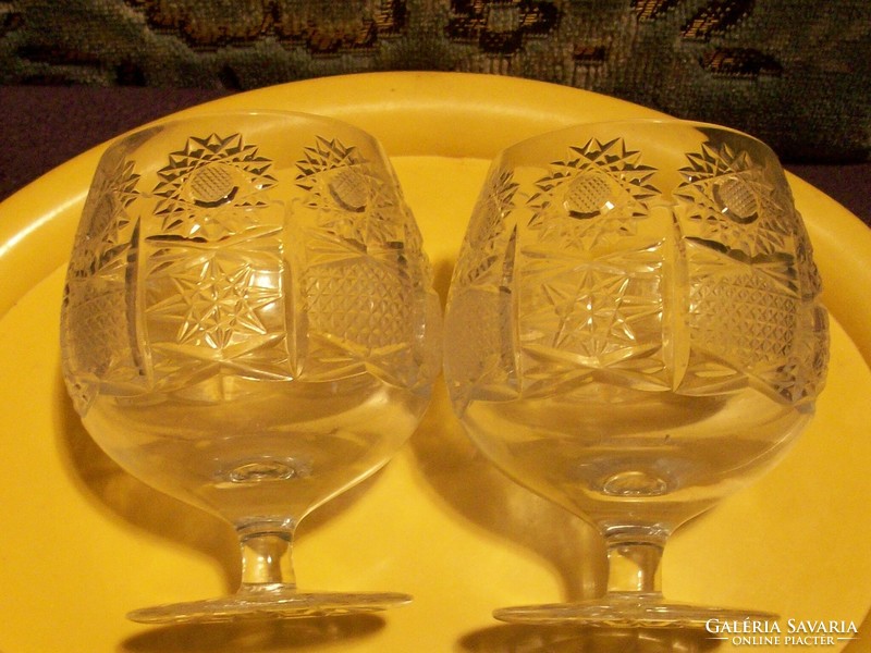 Crystal cognac glasses 2 pcs.