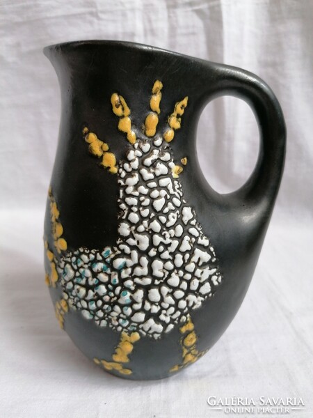 Bod éva graphite-glazed ceramic jug