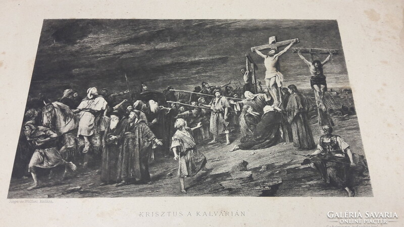 1900-as évekből, Munkácsy Mihály nyomat, Krisztus a kálvárián