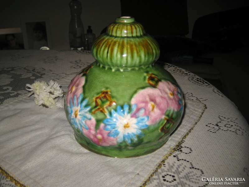 Chandelier lamp, majolica, part 15 x 15 cm, nice condition