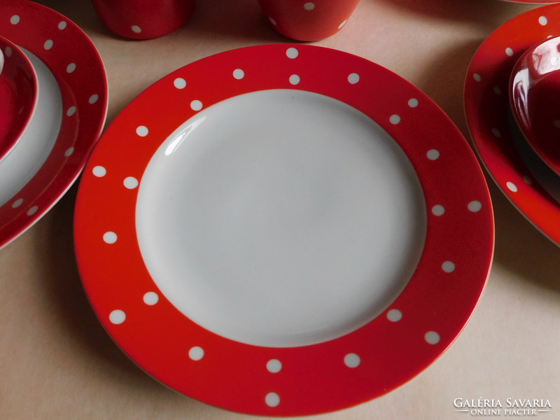 Kahla polka dot vintage breakfast set (coffee) - for 5 people