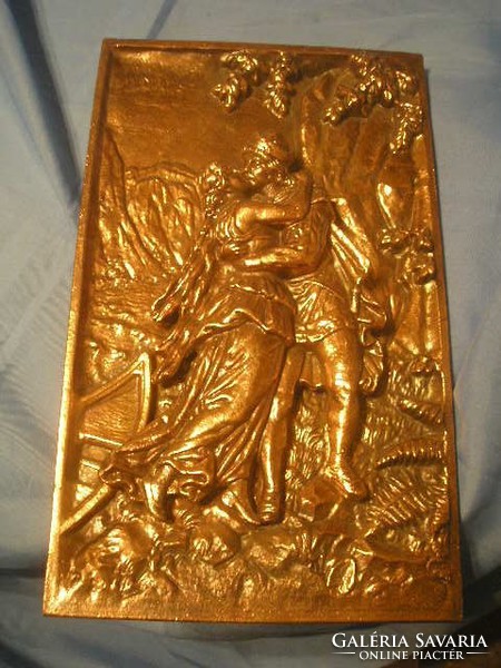 N15 Hungarian embrace metal large 26 x 16.5 Cm beautiful condition mural rarity for sale