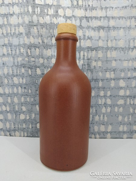 Very nice clean-lined stone flask m.K.M. Marked.