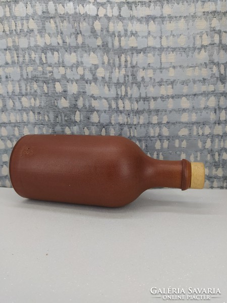 Very nice clean-lined stone flask m.K.M. Marked.