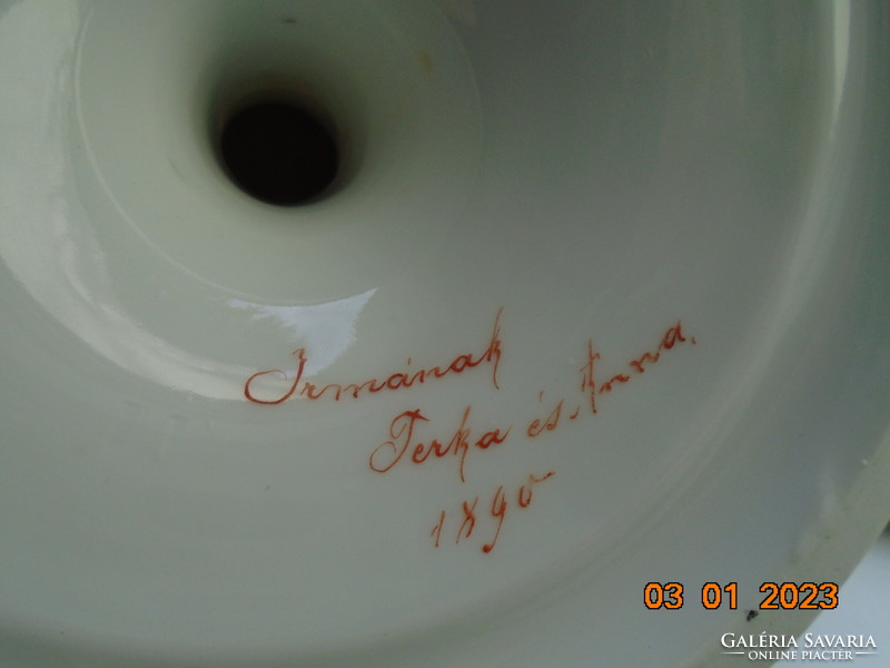 A viable Chinese cake plate from 1890 with a Hungarian dedication