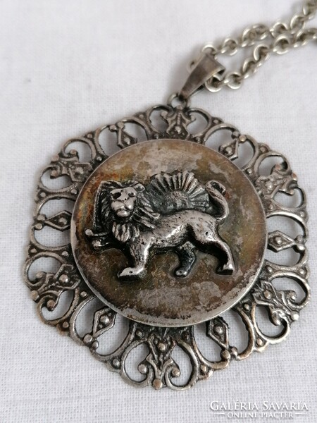 Industrial lion necklace