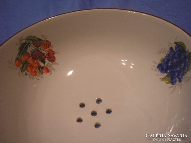 N19 luxury 3-legged porcelain food strainer tasteful bright color decorative rarity ​17 x 7 cm giftable