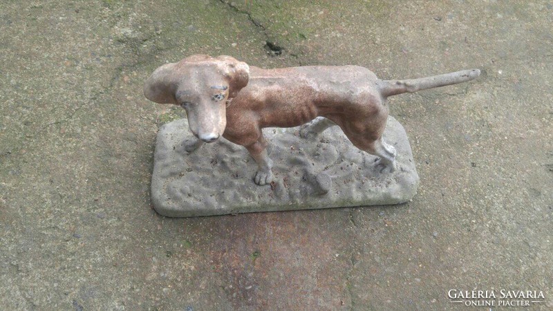 Eredeti Antik Öntöttvas Nagy  kutya kb 25cm vas Nehéz öntvény szobor
