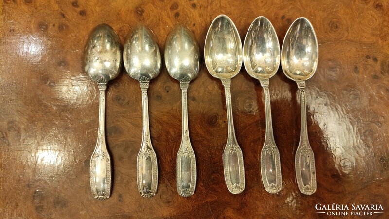 Silver coffee spoon set of 6 in mocha 