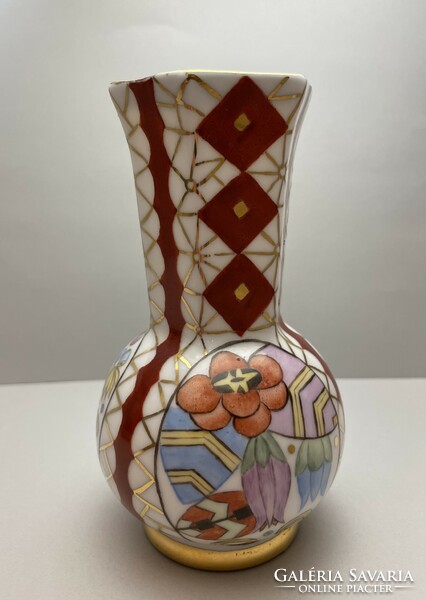 Zsolnay Art Deco váza- 14 cm