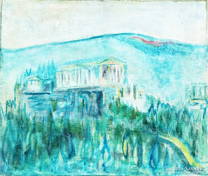 Painting, Greek temple