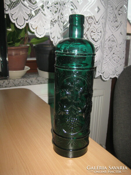 Green, grape pattern, decorative glass 0.7 dl