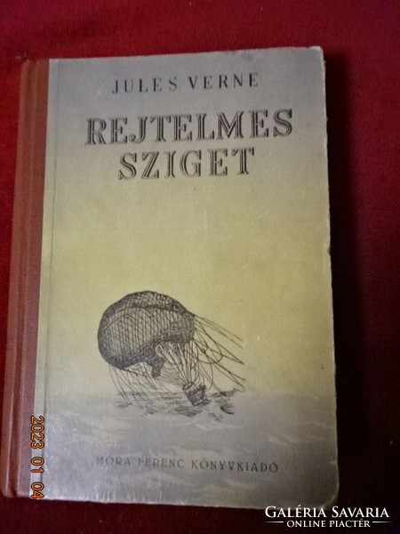 JULES VERNE - Rejtelmes sziget - román kisadás - félbőr kötés. Vanneki! Jókai.