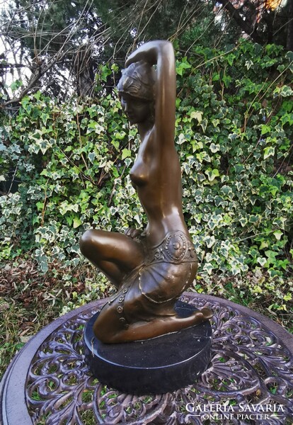 Art-deco female nude - bronze sculpture artwork