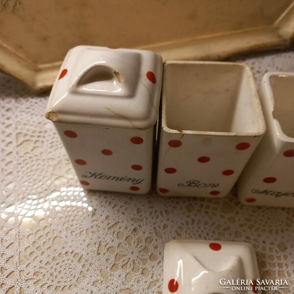 4 small granite spice holders