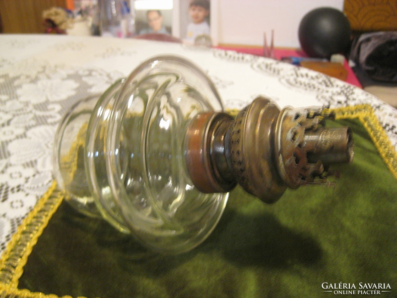 Antique glass petroleum lamp, hand painting,