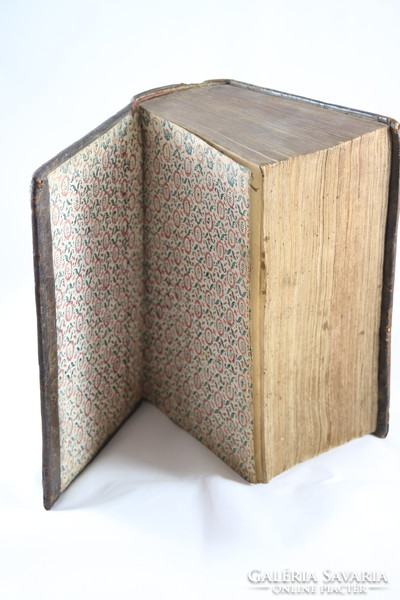 1801 Pápai Paris Franciscan dictionary in a unique decorative leather binding, a beautiful piece!!