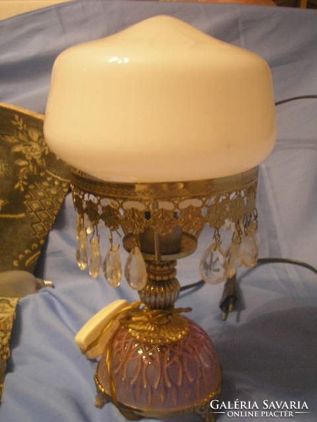 N2 Art Deco Crystal Pendant Table Lamp Rarity Ball Set Ornate Sale Unique Stylish Shade