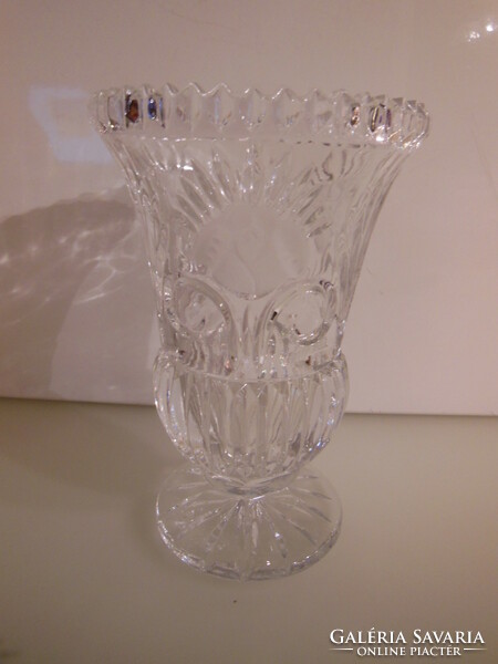 Vase - lead crystal - 15 x 11 cm - thick - heavy - flawless