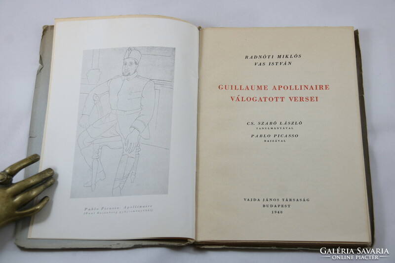Miklós Radnóti's uncut first edition of Apollinaire's selected poems with Picasso's drawings !!