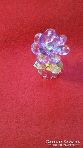 Crystal glass flower ornament - Murano.