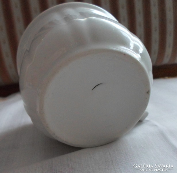 Antik porcelán komabögre, komacsésze (fehér)