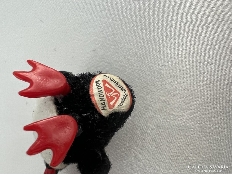 Régi német kézzel készített pingvin karácsonyfadísz