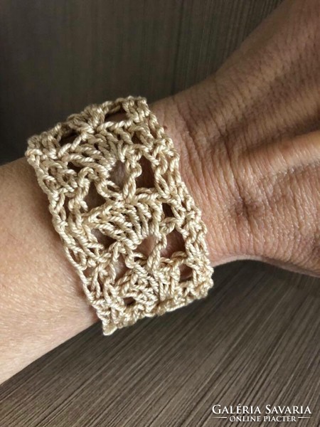 Crochet bracelet 'sand'